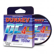 Шнур Dunaev Braid PE Х4 150м 0,14мм 7.7кг коричневый