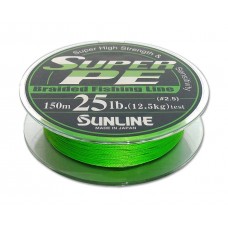 Шнур Sunline NEW SUPER PE 150м #0.6 6lb Light Green