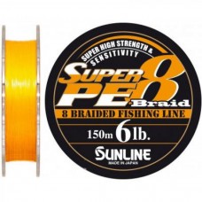 Шнур Sunline SUPER PE 8 Braid 150м #1 10lb 5кг orange