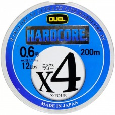 Шнур плетеный Duel PE Hardcore X4 200м 5Color #0.6 0.132мм 5.4