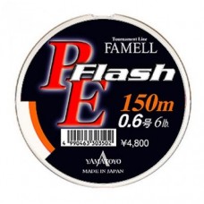 Шнур YAMATOYO Famell PE Flash 150м d-0,6 (0,115) 3.0кг оранжевый